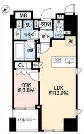 リビオ日本橋人形町 5階 間取り図