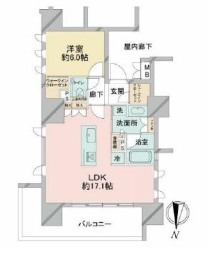 プレミスト新宿山吹 11階 間取り図