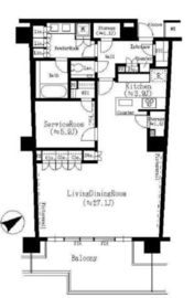 プラウド南麻布 4階 間取り図