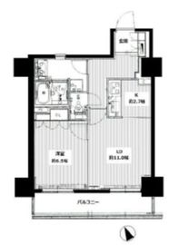 グローリオタワー巣鴨 2階 間取り図