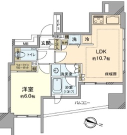 シティハウス中野中央 3階 間取り図