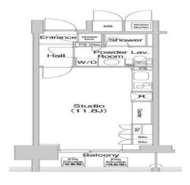 コンフォリア北参道 1006 間取り図