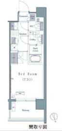 プレジリア新富町 1101 間取り図