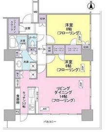 フェイバリッチタワー品川 26階 間取り図