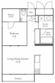 フォーリア西麻布CASA 101 間取り図