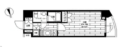 グランドコンシェルジュ広尾 2階 間取り図