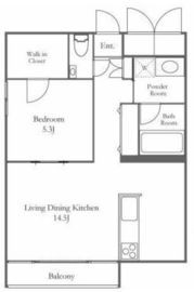 フォーリア西麻布CASA 201 間取り図