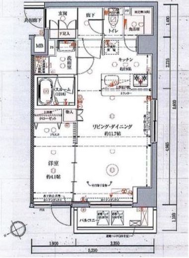 クレヴィスタ文京江戸川橋 406 間取り図