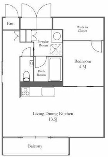 フォーリア西麻布CASA 303 間取り図