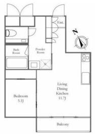 フォーリア西麻布CASA 304 間取り図