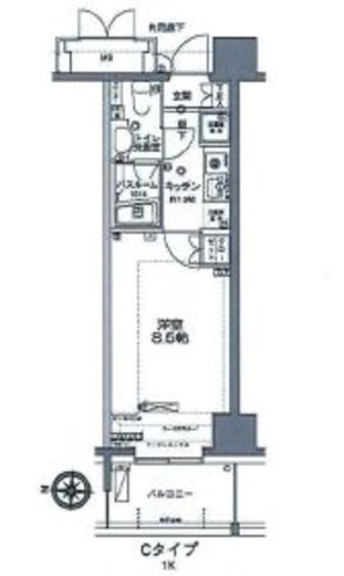 MFPRコート木場公園 1406 間取り図