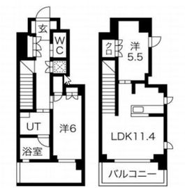 ビーロット千駄木レジデンス 105 間取り図