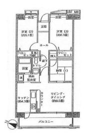 アクティ目黒駅前 2号棟 705 間取り図