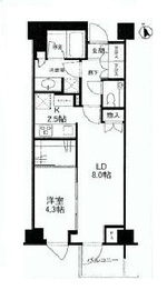 ブランズ六本木 4階 間取り図