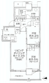 ベイクレストタワー 14階 間取り図