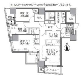 アクティ汐留 1212 間取り図