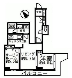 セザールスカイリバー 8階 間取り図