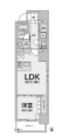 プライマル八丁堀 6F1 間取り図