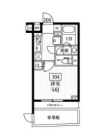 エルファーロ神楽坂 104 間取り図