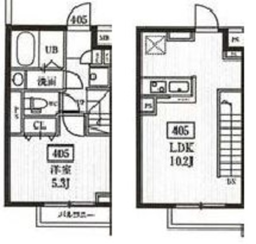 エルファーロ神楽坂 405 間取り図