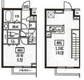 エルファーロ神楽坂 405 間取り図