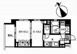 レジディア池袋 216 間取り図