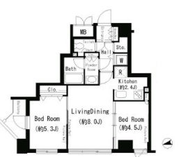 パークアクシス御徒町 1102 間取り図