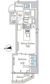 パークアクシス三番町 601 間取り図
