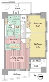 ライオンズマンション西麻布シティ 8階 間取り図