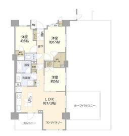 ザ・パークハウス東陽町翠賓閣 4階 間取り図