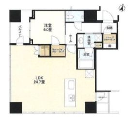 パークタワー上野池之端 16階 間取り図