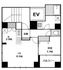 ライブフラット茅場町 5階 間取り図