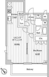スペーシア三軒茶屋弐番館 214 間取り図