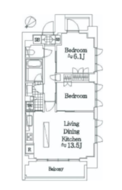 パークリュクス渋谷西原 4階 間取り図