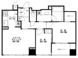 ローレルコート市ヶ谷 14階 間取り図