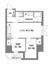 ラ・ヴィータ東上野 502 間取り図