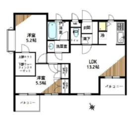 コムロンド千駄ヶ谷フラッツ 4階 間取り図