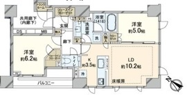 シティハウス勝どきステーションコート 3階 間取り図