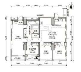 東雲キャナルコートCODAN 11-1312 間取り図