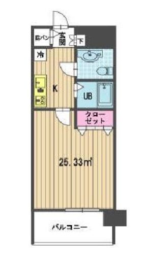 メゾン・ド・ヴィレ渋谷 6階 間取り図