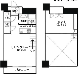 フェイバリッチタワー品川 3階 間取り図