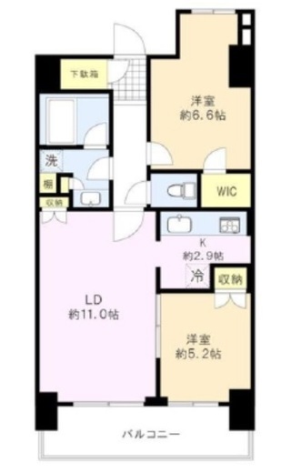 勝どきビュータワー 33階 間取り図
