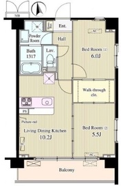バンデューセン上北沢 501 間取り図