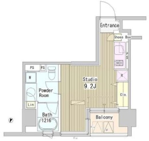 アーバンキューブ九段南 303 間取り図