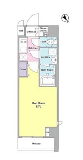 デルックス田端 507 間取り図