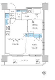 レジディア蒲田プレイス 1303 間取り図