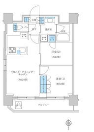 レジディア蒲田プレイス 1401 間取り図