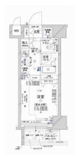 コンシェリア新橋 5階 間取り図