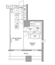 ザ・パークハビオ木場 308 間取り図