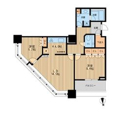 白金タワー 14階 間取り図